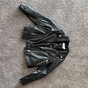 H&M Kids Black Leather Jacket